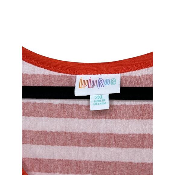Lularoe Nicki Sleeveless A-Line Dress Red & White Size 2XL - Picture 3 of 4